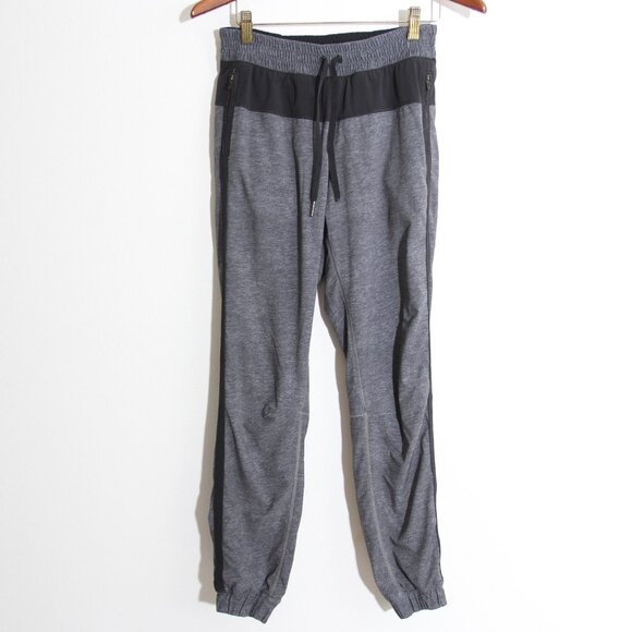 Lululemon Track To Reality Pant Heathered Texture Printed Grey Deep Coal / Black - Picture 1 of 12